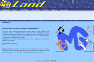 Layout meiner Webseite seit 2017