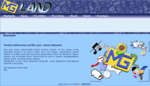 Aktuelles Layout meiner Webseite seit 2023